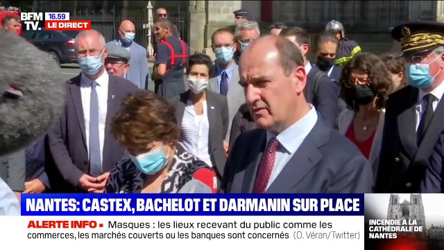 Nantes: Jean Castex rend hommage au dévouement et au très grand professionnalisme des pompiers