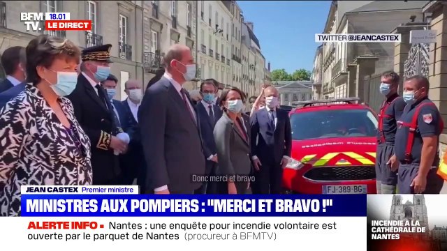 Votre engagement sans faille a permis que ce drame ne dégénère trop : les mots de Castex aux pompiers à Nantes