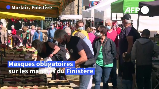 Covid-19: masques obligatoires sur les marchés du Finistère
