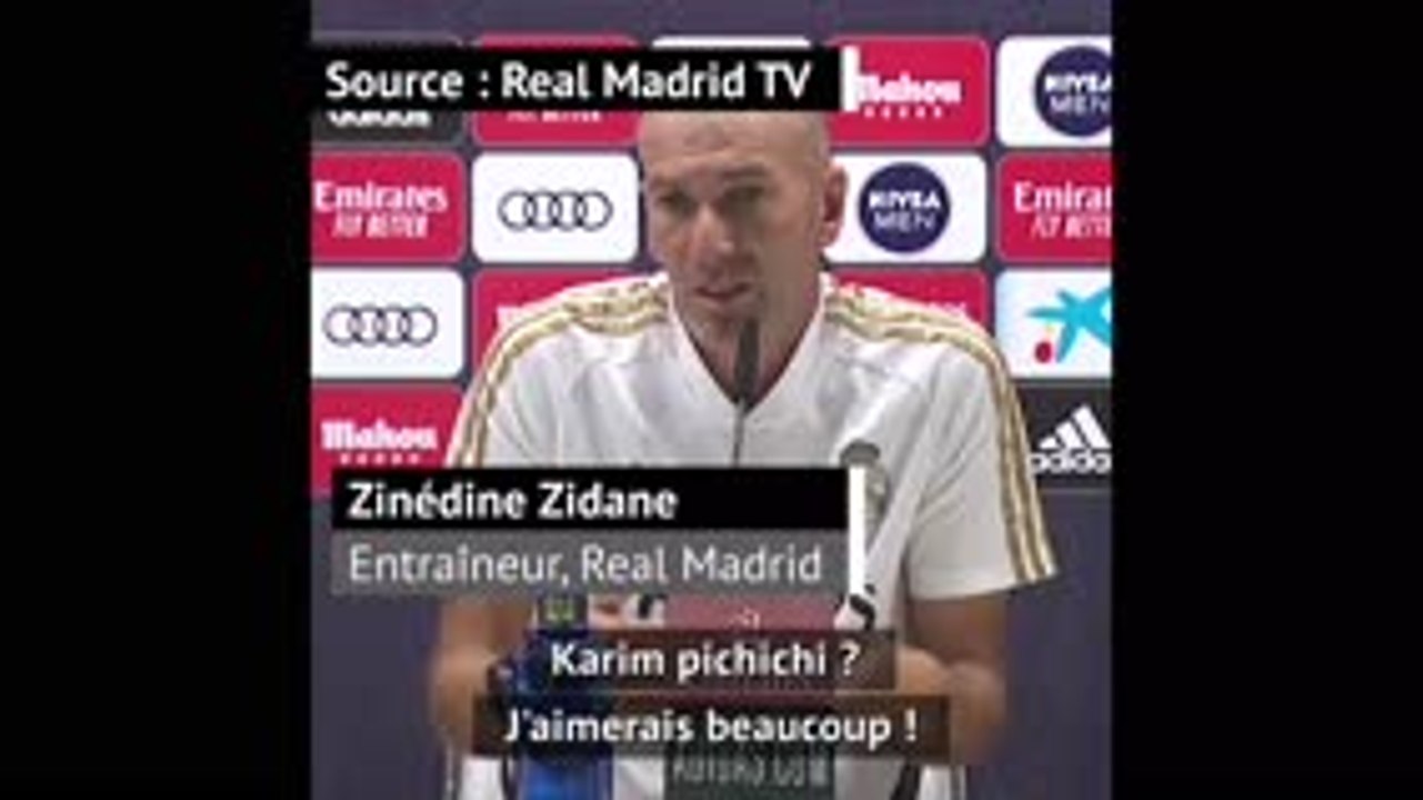 38e j. - Zidane : "Benzema pichichi ? J'aimerais beaucoup !"
