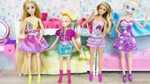 Elsa Barbie Rapunzel Jojo Siwa doll Real mini Cake Breakfast Yoga Morning Routine Nova Boneca Barbie