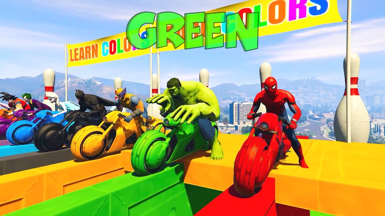 Dessin Animé avec Motos Colorées pour Enfants et Drôle Comptines Bébé -  video Dailymotion