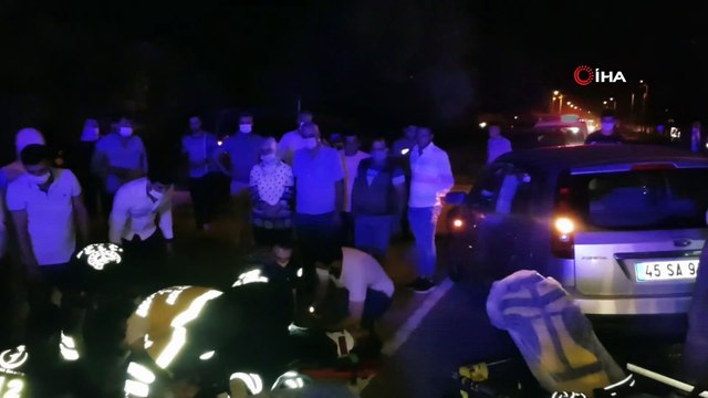 Otomobil ile motosiklet kafa kafaya çarpıştı: 2 yaralı