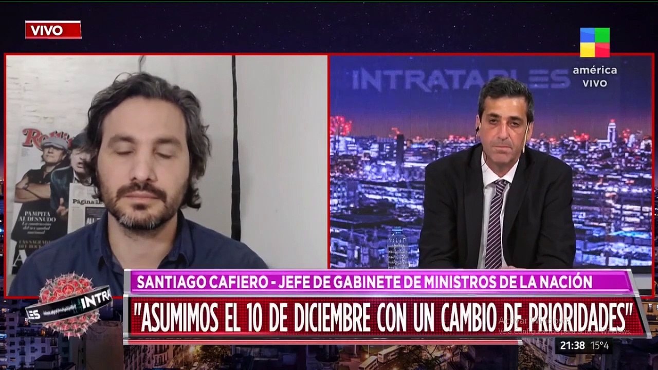 Santiago Cafiero en Intratables de Sabado