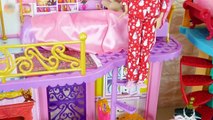 Princess Barbie Rapunzel Elsa Castle Morning Ballroom Dancing Putri Barbie Kastil Princesa Castelo