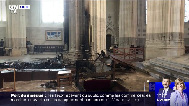 Vive émotion à Nantes après l'incendie de la cathédrale