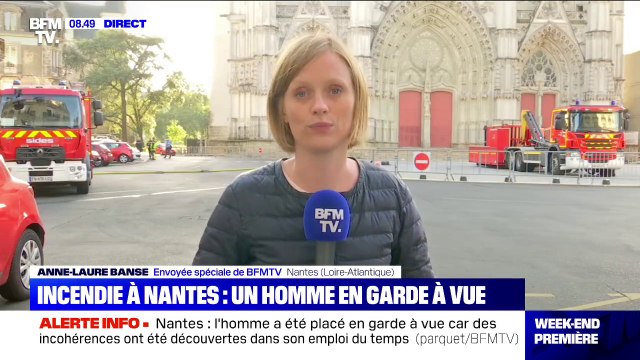 Incendie de la cathédrale de Nantes: un homme placé en garde à vue