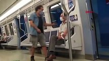 Metroda şarkı söyleyen vatandaşın boğazını sıktı; 