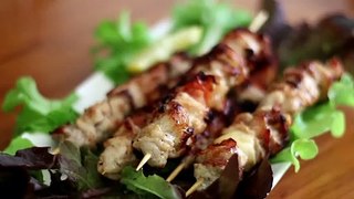 Chicken Kebab with Halloumi and Bacon using kebab Slicer