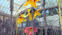 Las flores gigantes de Petrit Halilaj adornan el Palacio de Cristal de El Retiro