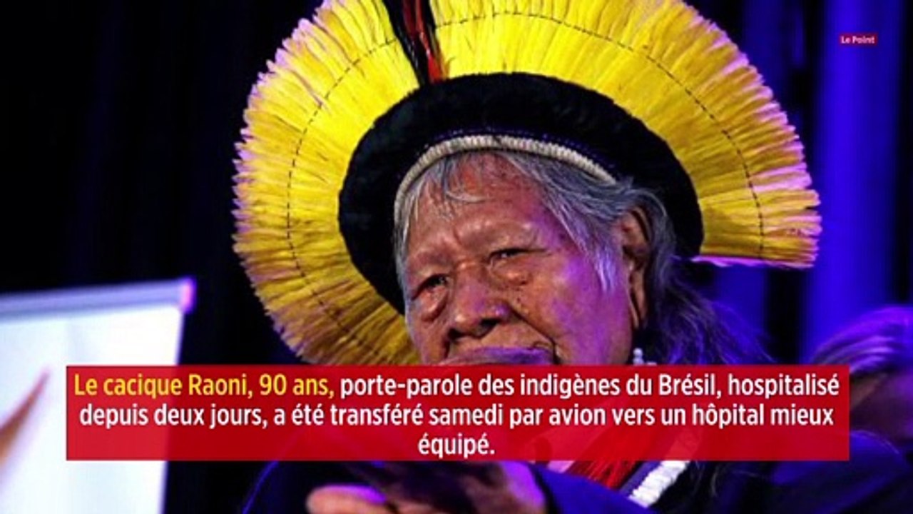 Brésil : le cacique Raoni Metuktire hospitalisé et admis en soins intensifs