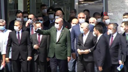 Cumhurbaşkanı Erdoğan Ayasofya Camii'nde incelemelerde bulundu