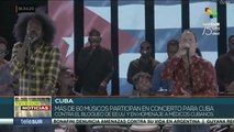 Músicos y activistas participan en el Concierto por Cuba