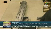 Ecuador: llaman a juicio a expresidente Bucaram por tráfico de armas