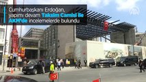 Cumhurbaşkanı Erdoğan, yapımı devam Taksim Camisi ile AKM'de incelemelerde bulundu