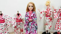 Barbie Doll Kimono Dress PRINCESSes Elsa Dress upدمية باربي كيمونو اللباس Boneca Vestido de Quimono