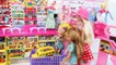Barbie Shopping Mall! Toy Candy Dress Hat Grocery shopping باربي مول للتسوق Barbie Centro de compras