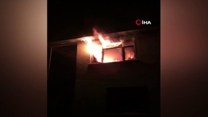 Boş evde çıkan yangın korkuttu