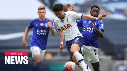 Son Heung-min's goal for Tottenham later changed to own goal, but his team win 3-0 against Leicester City