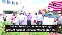 Indian-American community stage protest against China in Washington DC
