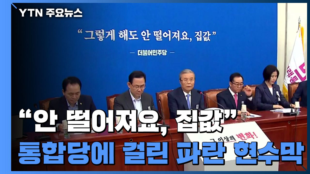 "그렇게 해도 안 떨어져요, 집값" 파란 현수막 건 통합당 / YTN