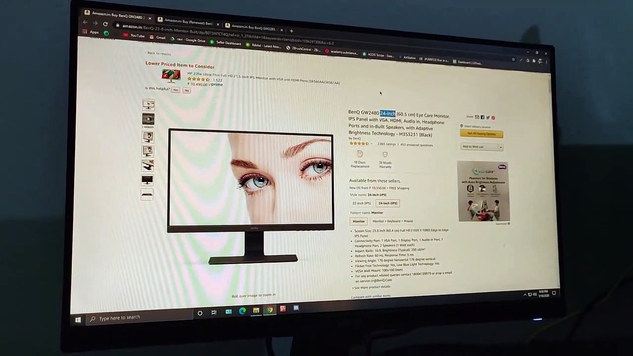 Honest Reviews of Benq renewed monitor from #Am...