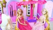 Rapunzel Barbie Dolls' One Day at Pink Princess Castle Prinzessin puppe Schloss Kastil putri Barbie