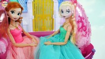 Queen Elsa & Princess Anna Castle & Ice Palace Morning!  Putri Barbie Kastil Barbie Manhã