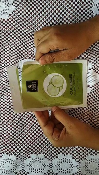 GOOD VIBES CUCUMBER FACE SHEET MASKS REVIEW ( starting all types face sheet masks series)