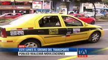 Taxistas y transportistas inician movilizaciones en Quito