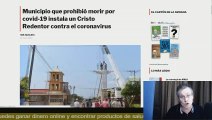 En un pueblo de México, instalan muñeco gigantesco para que los libre del COVID