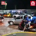 Aficionados de Cruz Azul festejando el título en Tula Hidalgo