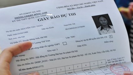 Thí sinh nhận giấy báo dự thi chậm nhất vào ngày 1/8