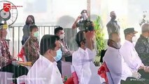 Menko Perekonomian Airlangga Hartarto berbincang dengan Kepala BNPB Letjen TNI Doni Monardo, Menteri BUMN Erick Thohir dan Wakil Menteri BUMN Budi Gunadi Sadikin usai bertemu Presiden Joko Widodo di Istana Kepresidenan, Jakarta