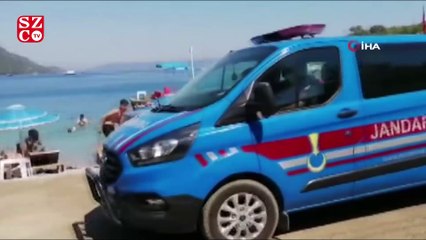 Plajlarda jandarmadan maske uyarısı