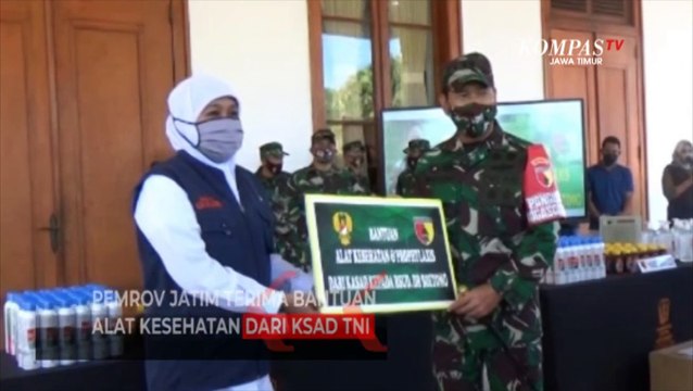Pemrov Jatim Terima Bantuan Alat Kesehatan Dari KSAD TNI