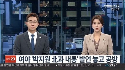 여야 '박지원 北과 내통' 발언 놓고 공방