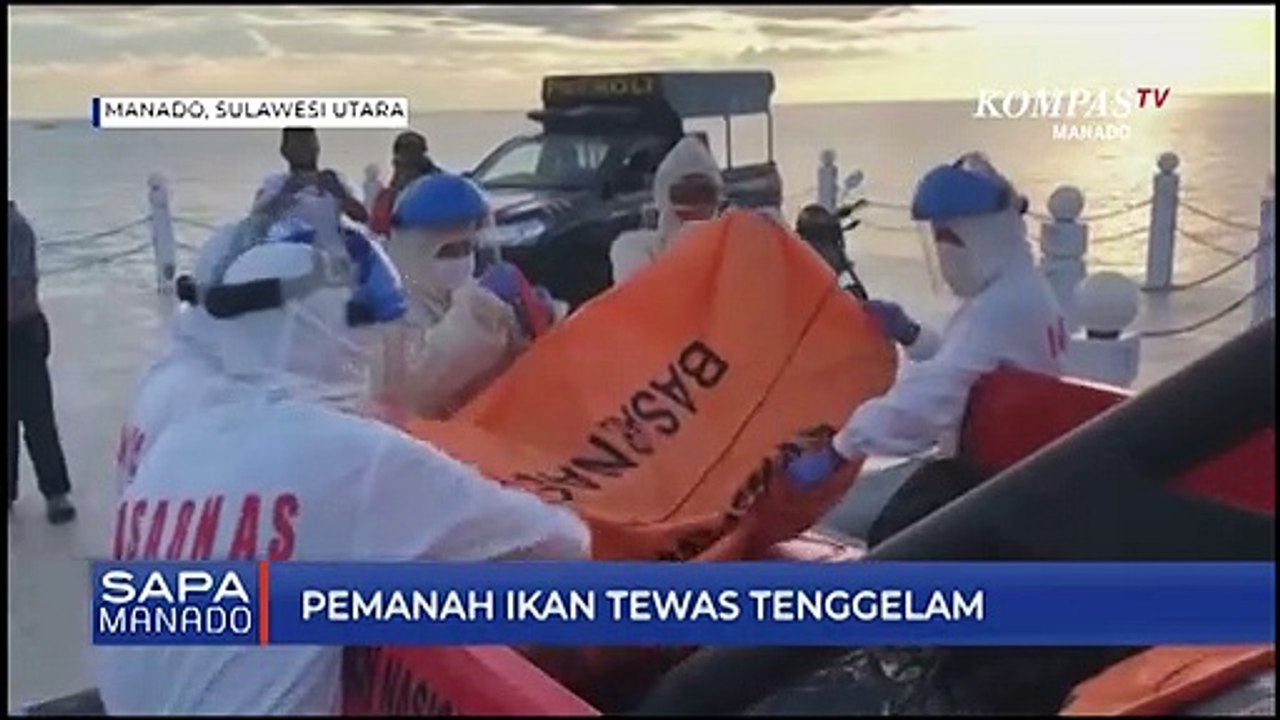 Basarnas Manado Evakuasi Pemanah Ikan Tenggelam