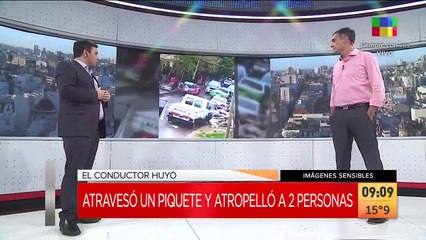 Atropelló a dos pesonas  en un piquete de vecinos y huyó