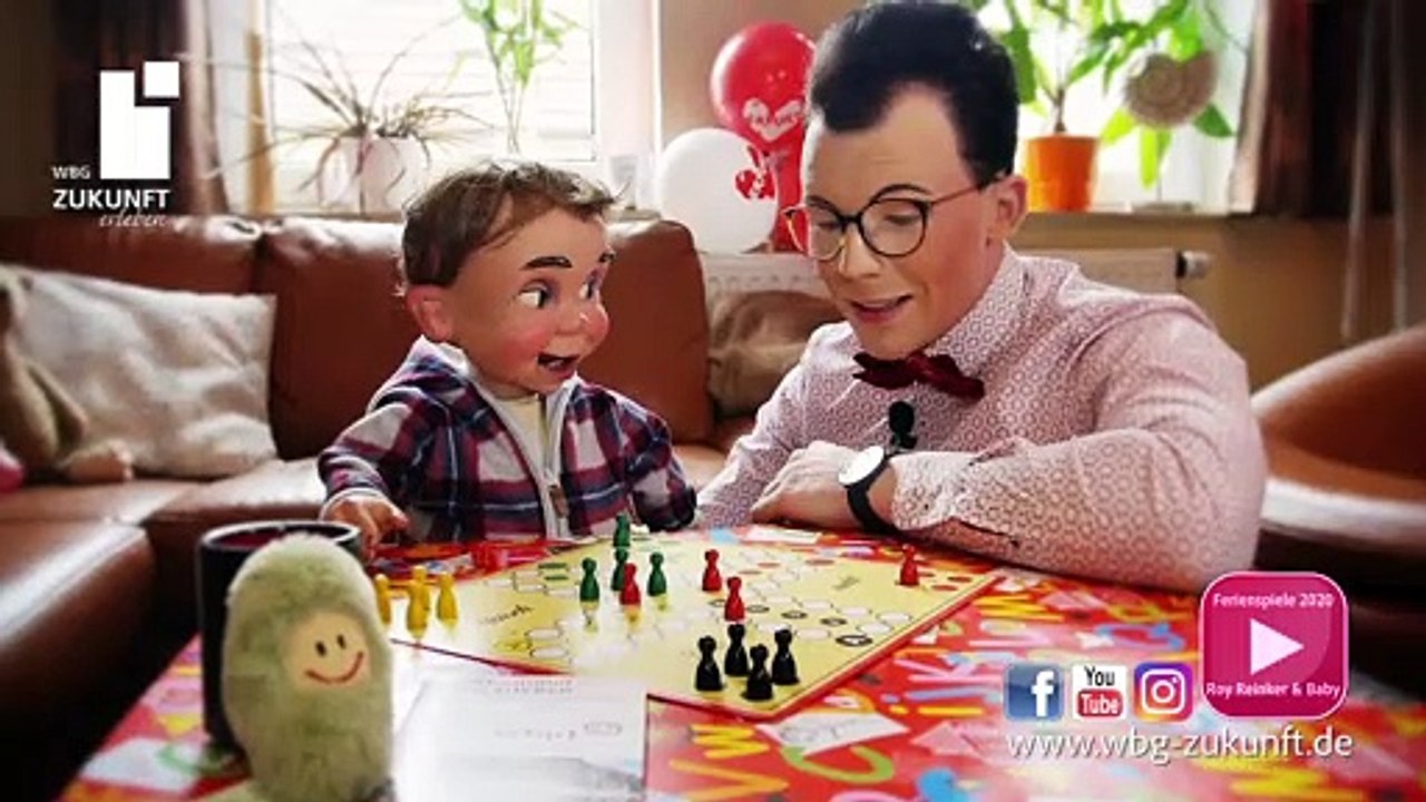 Ferienspiel 'Mensch ärgere Dich nicht' mit Bauchredner Roy Reinker & Baby - WBG Zukunft eG - Karrideo Imagefilm-Produktion©®