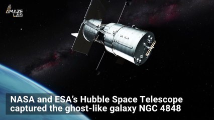 Hubble Captures Silvery-Blue Spiral Galaxy with Ghostly Arms