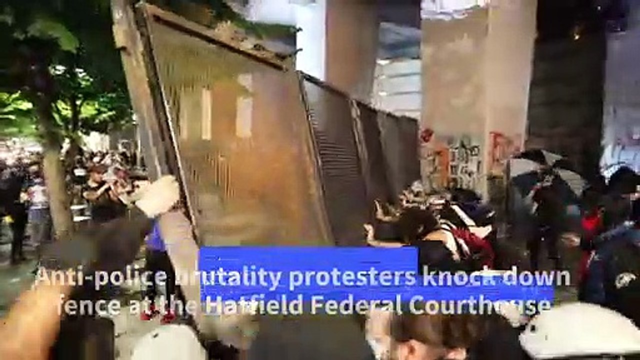 Portland anti-police brutality protest turns violent with tear gas and flash grenades