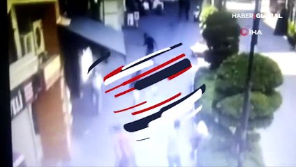 Husumetli esnafların meydan savaşı kamerada