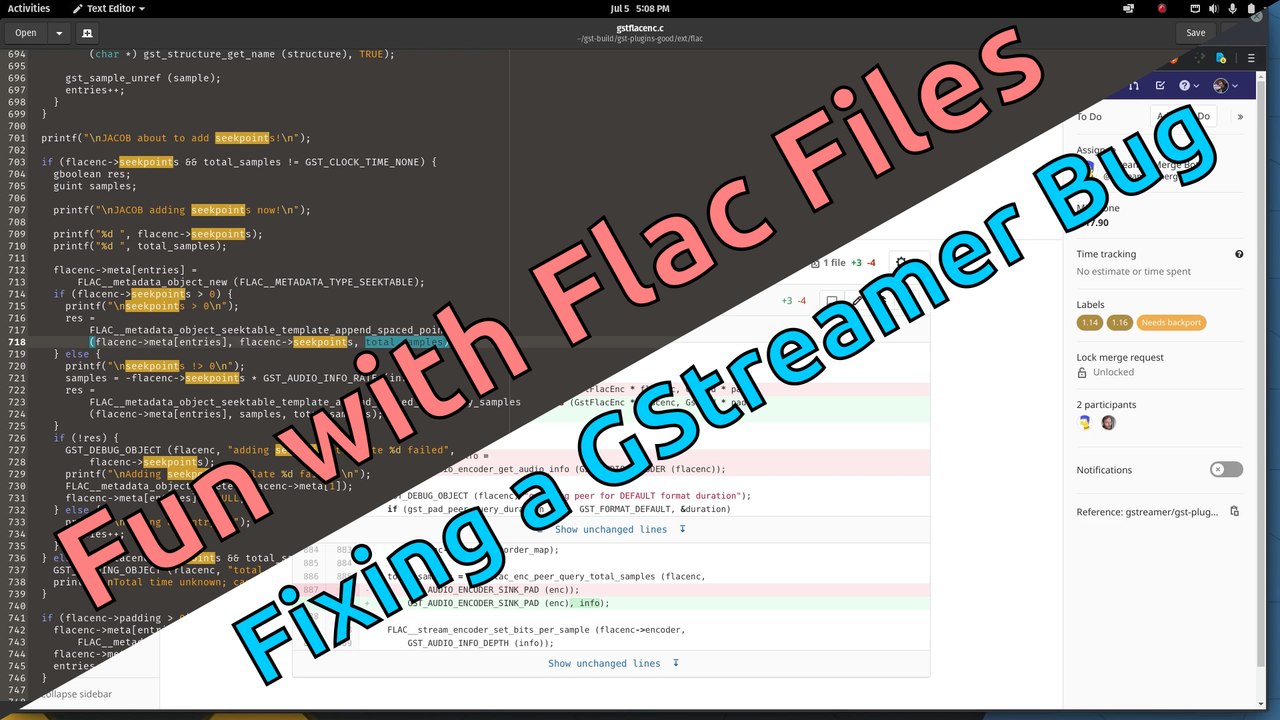 Fun with Flac Files (Fixing a GStreamer Bug)