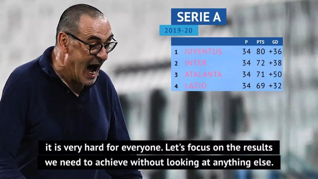 Sarri not getting ahead of himself as Juve close in on title