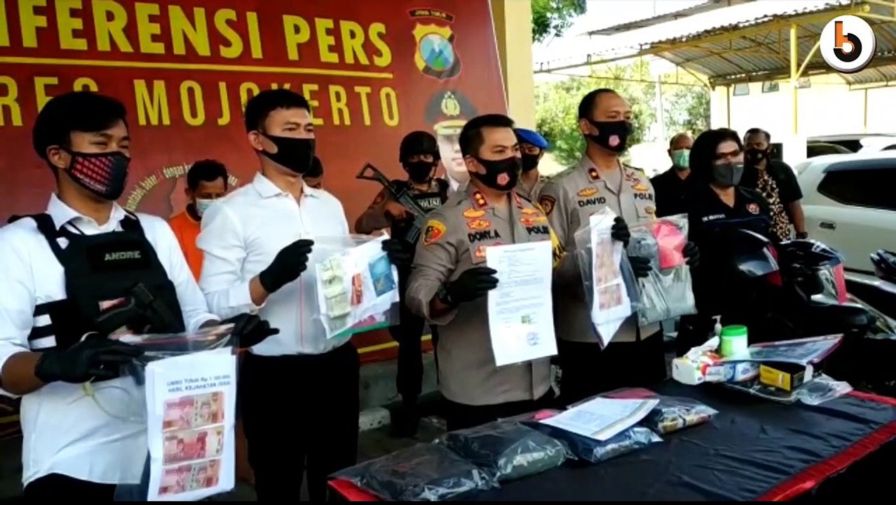TIGA PELAKU PENCURIAN PECAH KACA NASABAH BANK DI MOJOKERTO DIAMANKAN