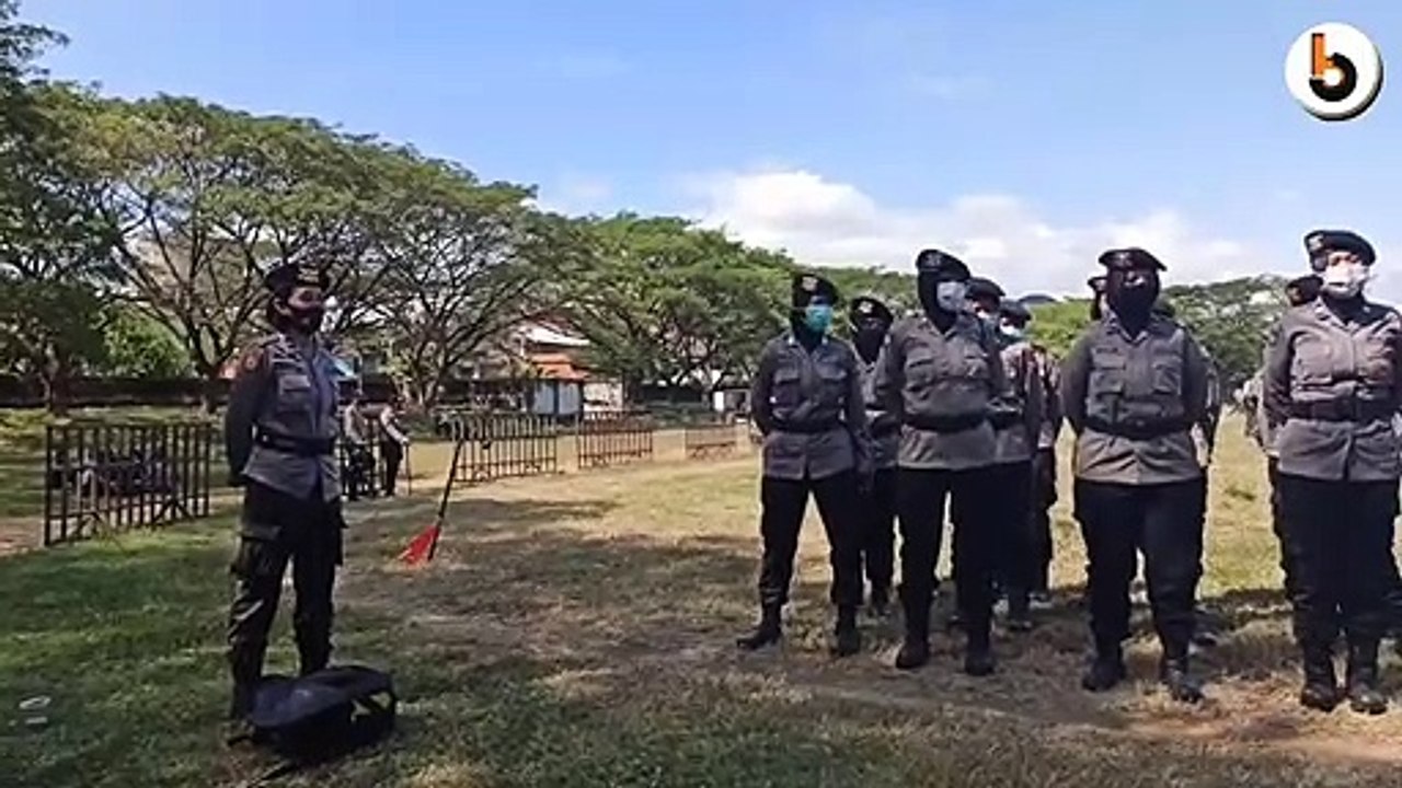 RATUSAN DALMAS IKUTI LATIHAN PENGENDALIAN MASSA