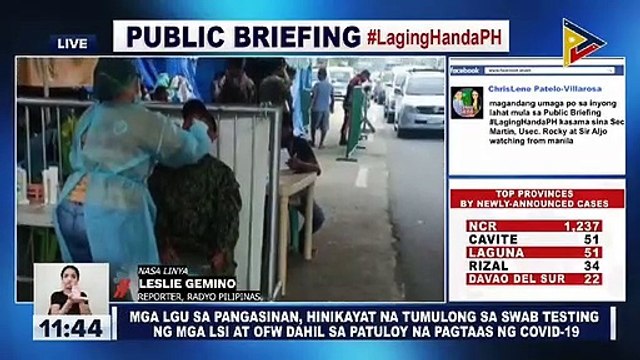 Pangasinan LGU, hinikayat na tumulong sa swab testing ng LSIs at OFWs dahil sa patuloy na pagtaas ng CoVID-19