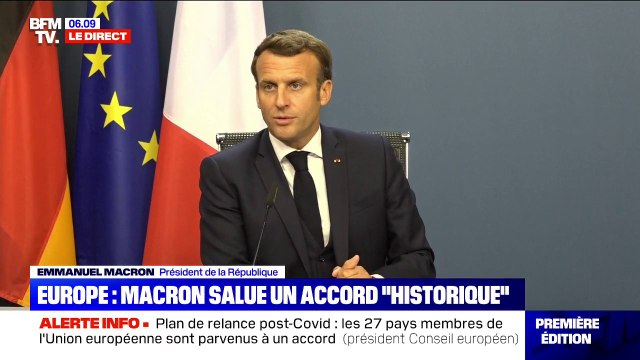 Emmanuel Macron: Ce plan est de nature à répondre aux défis sanitaires, économiques et sociaux dans chacun des pays