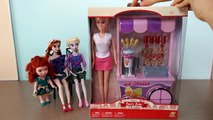 Food Cart of Barbie Doll Style!  ELSA&ANNA's Food Truck Miniature foods Unboxing